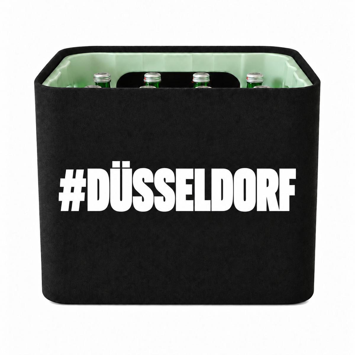 KistenBlende #DÜSSELDORF auf Wasserkiste Glas