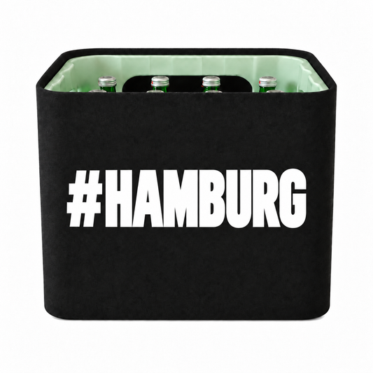 KistenBlende #HAMBURG auf Wasserkiste Glas