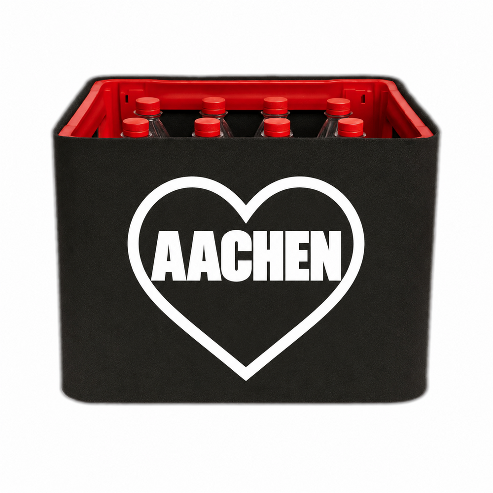 KistenBlende Aachen Stadt mit Herz auf Limonadenkiste PET