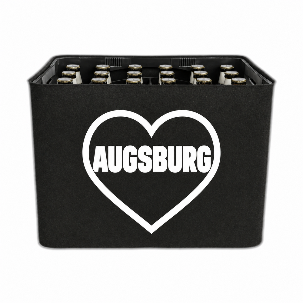 KistenBlende Augsburg Stadt mit Herz auf Bierkasten
