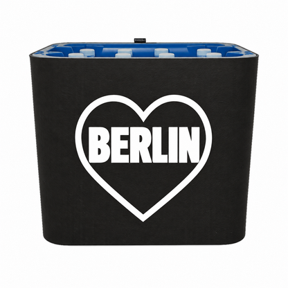 KistenBlende Berlin Stadt mit Herz auf Wasserkiste PET