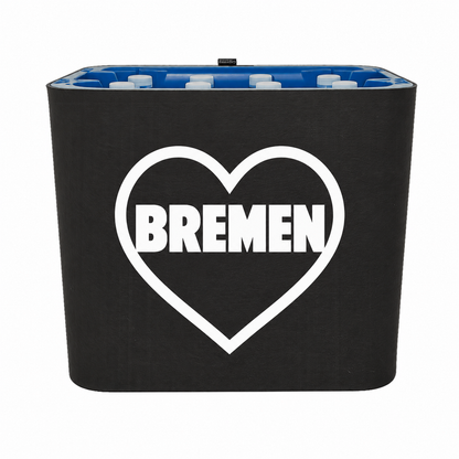 KistenBlende Bremen Stadt mit Herz auf Wasserkiste PET