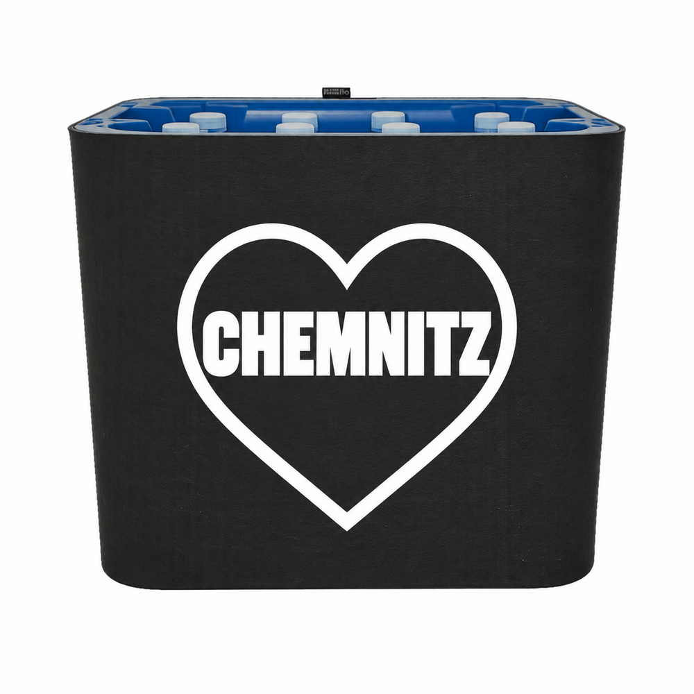 KistenBlende Chemnitz Stadt mit Herz auf Wasserkiste PET