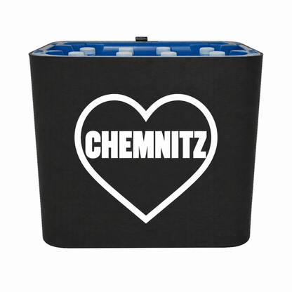 KistenBlende Chemnitz Stadt mit Herz auf Wasserkiste PET