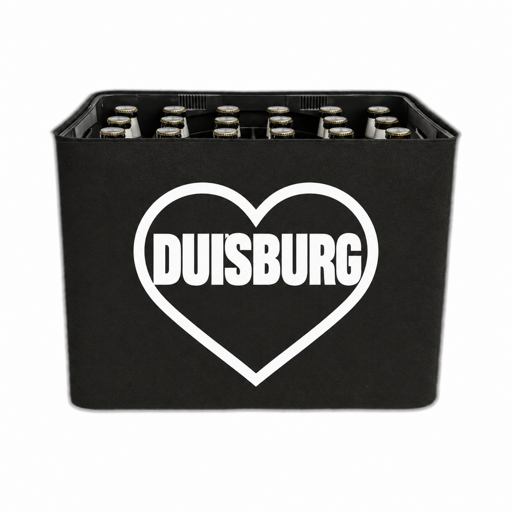 KistenBlende Duisburg Stadt mit Herz auf Bierkasten