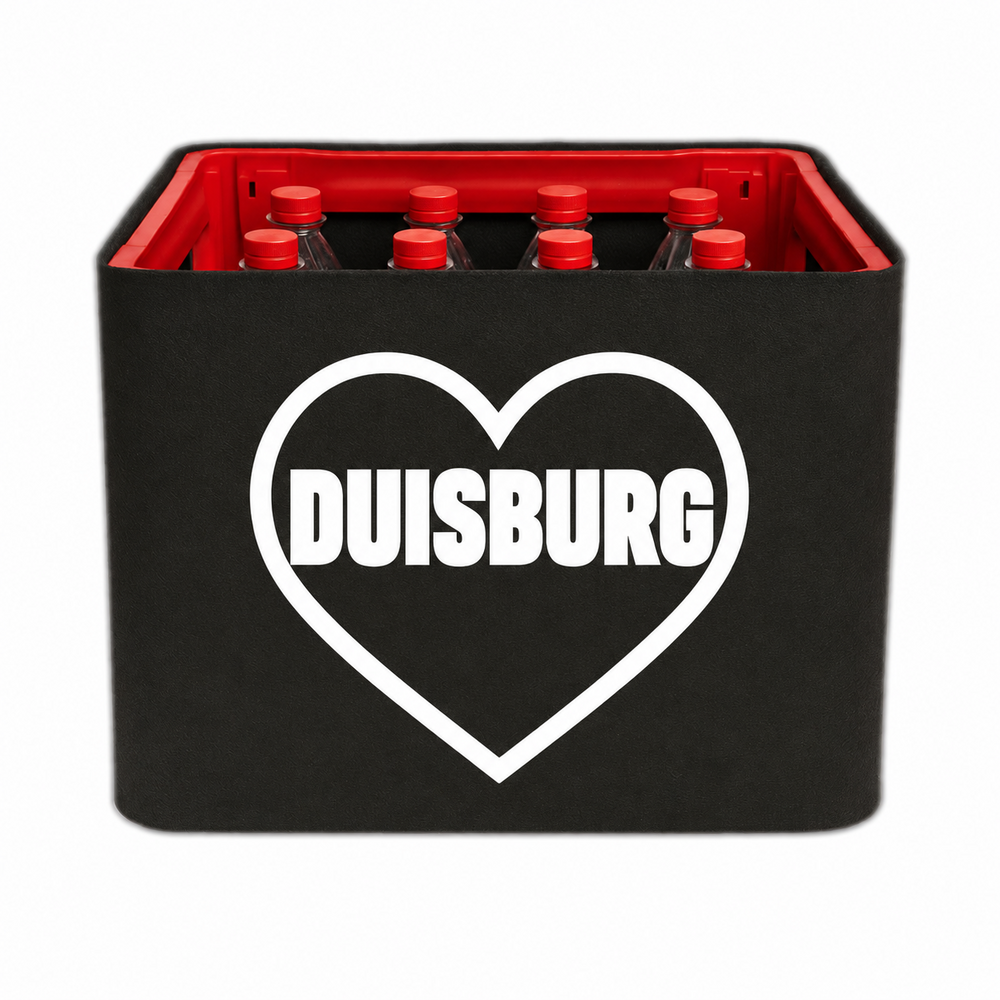 KistenBlende Duisburg Stadt mit Herz auf Limonadenkiste PET