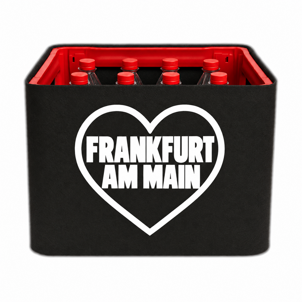 KistenBlende Frankfurt am Main Stadt mit Herz auf Limonadenkiste PET