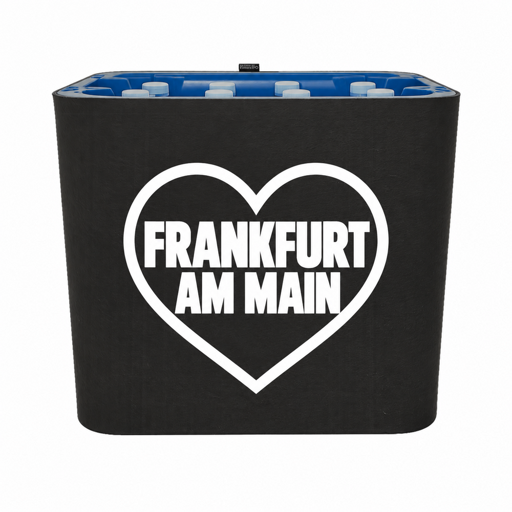 KistenBlende Frankfurt am Main Stadt mit Herz auf Wasserkiste PET