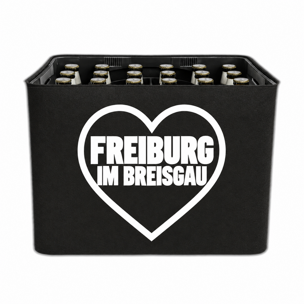 KistenBlende Freiburg im Breisgau Stadt mit Herz auf Bierkasten