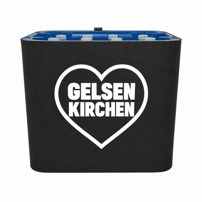 KistenBlende Gelsenkirchen Stadt mit Herz auf Wasserkiste PET
