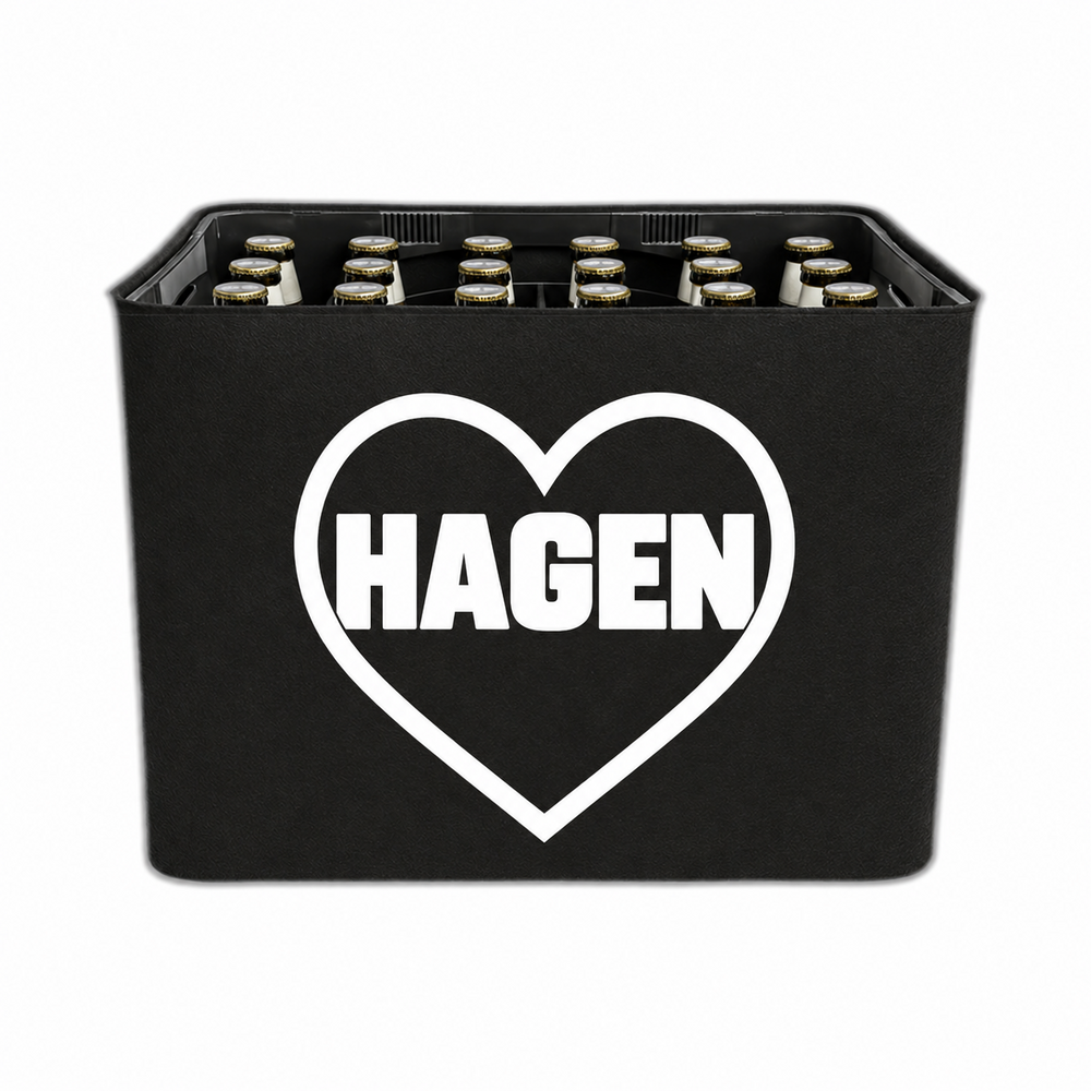 KistenBlende Hagen Stadt mit Herz auf Bierkasten