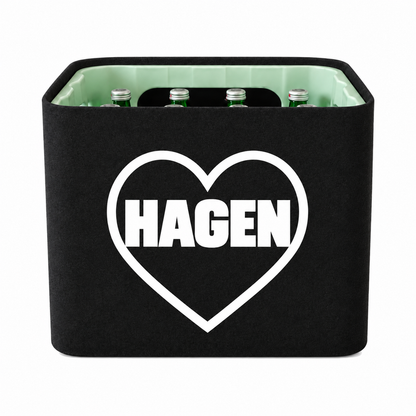 KistenBlende Hagen Stadt mit Herz auf Wasserkiste Glas