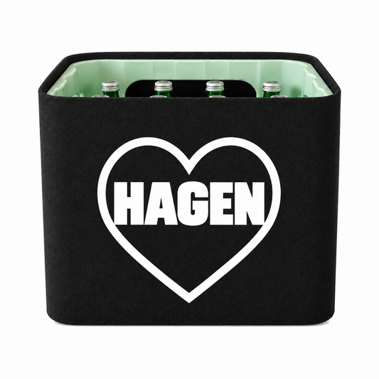 KistenBlende Hagen Stadt mit Herz auf Wasserkiste Glas