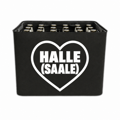KistenBlende Halle (Saale) Stadt mit Herz auf Bierkasten
