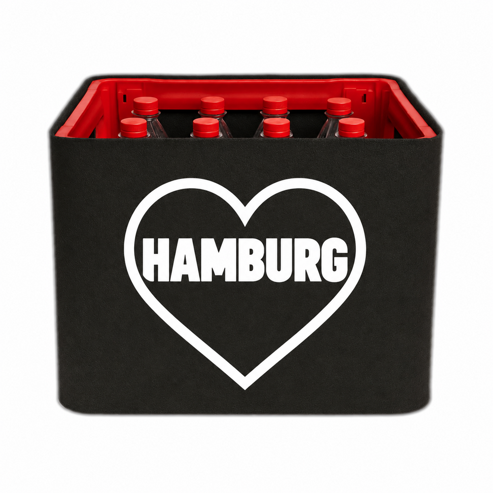 KistenBlende Hamburg Stadt mit Herz auf Limonadenkiste PET