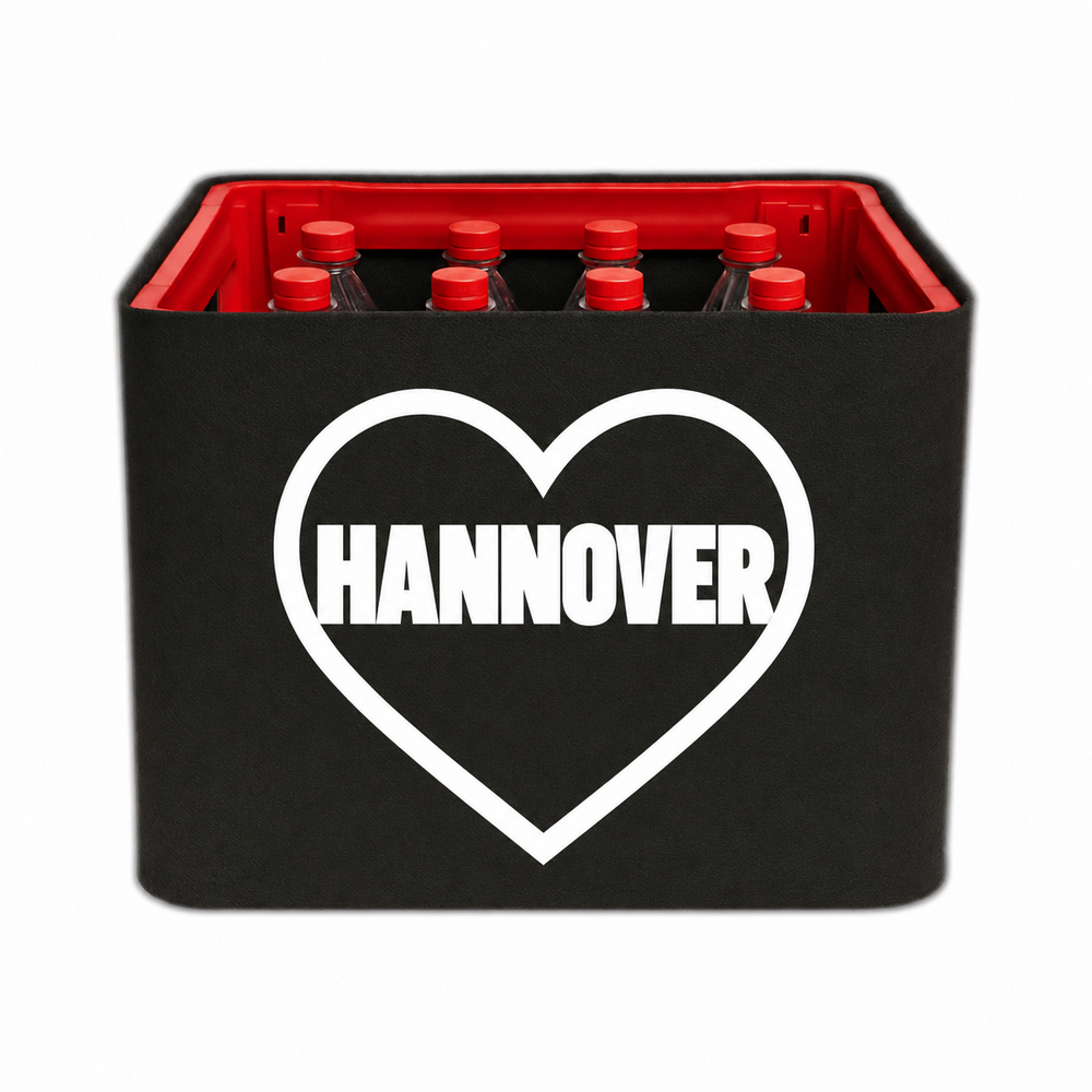 KistenBlende Hannover Stadt mit Herz auf Limonadenkiste PET