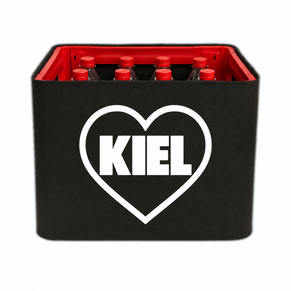 KistenBlende Kiel Stadt mit Herz auf Limonadenkiste PET