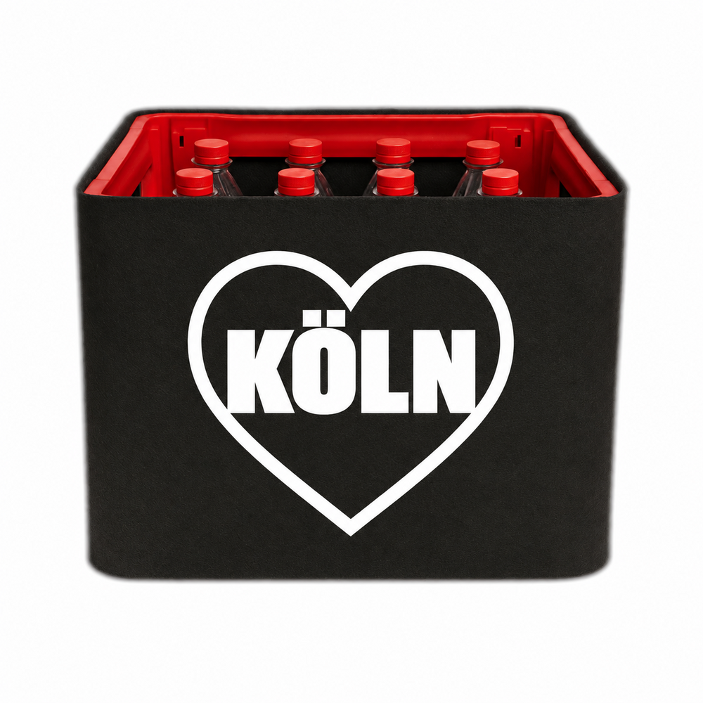 KistenBlende Köln Stadt mit Herz auf Limonadenkiste PET