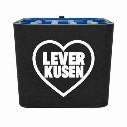 KistenBlende Leverkusen Stadt mit Herz auf Wasserkiste PET