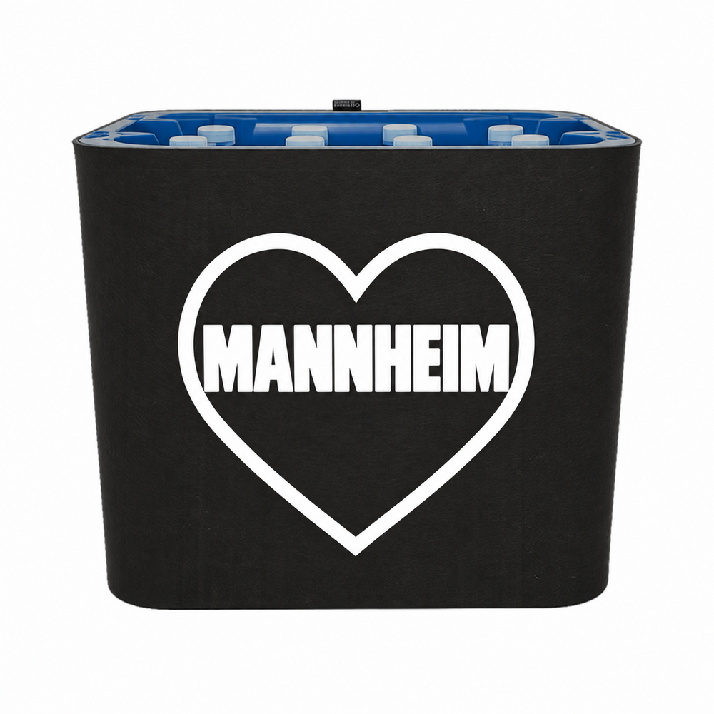 KistenBlende Mannheim Stadt mit Herz auf Wasserkiste PET