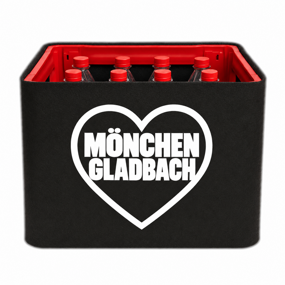 KistenBlende Mönchengladbach Stadt mit Herz auf Limonadenkiste PET