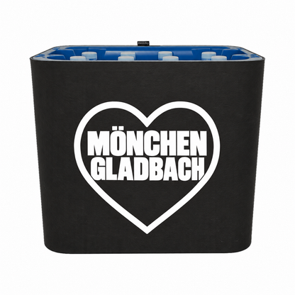KistenBlende Mönchengladbach Stadt mit Herz auf Wasserkiste PET