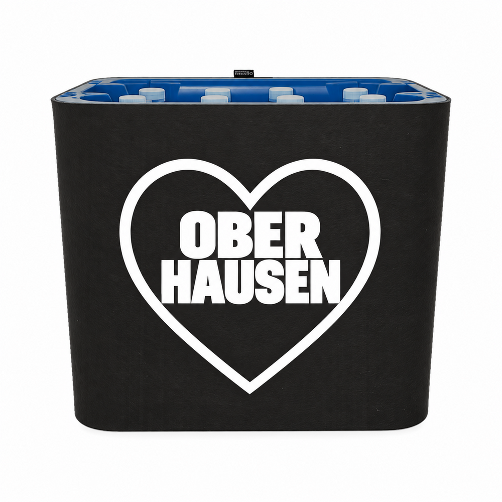 KistenBlende Oberhausen Stadt mit Herz auf Wasserkiste PET