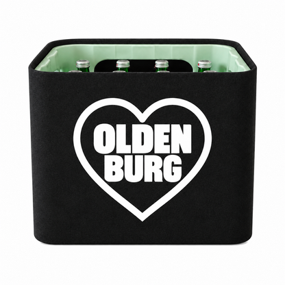 KistenBlende Oldenburg (Oldenburg) Stadt mit Herz auf Wasserkiste Glas