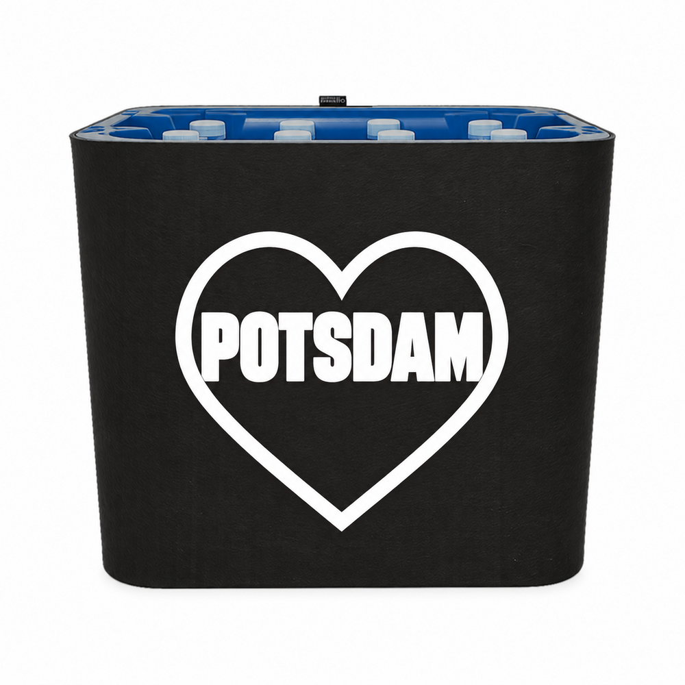 KistenBlende Potsdam Stadt mit Herz auf Wasserkiste PET