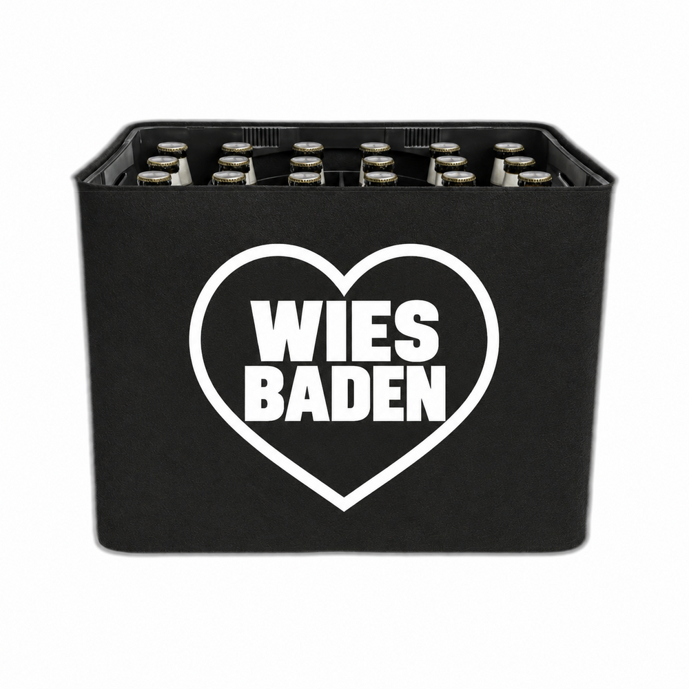 KistenBlende Wiesbaden Stadt mit Herz auf Bierkasten