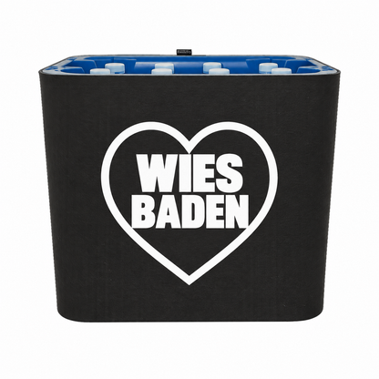 KistenBlende Wiesbaden Stadt mit Herz auf Wasserkiste PET