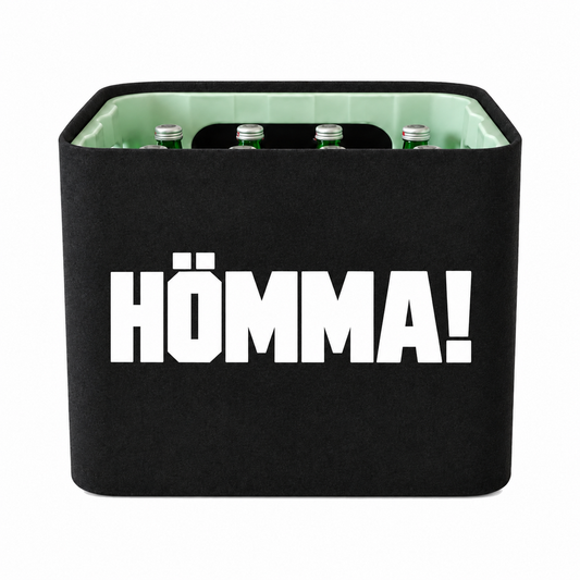 KistenBlende Hömma! auf Wasserkiste Glas