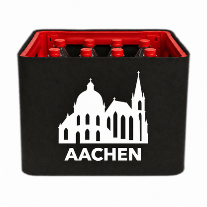 KistenBlende Aachen Stadt Silhouette 2 auf Limonadenkiste PET