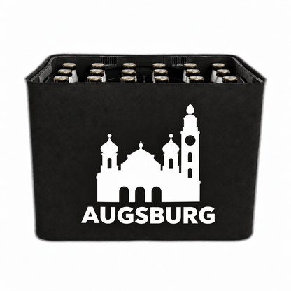 KistenBlende Augsburg Stadt Silhouette 2 auf Bierkasten