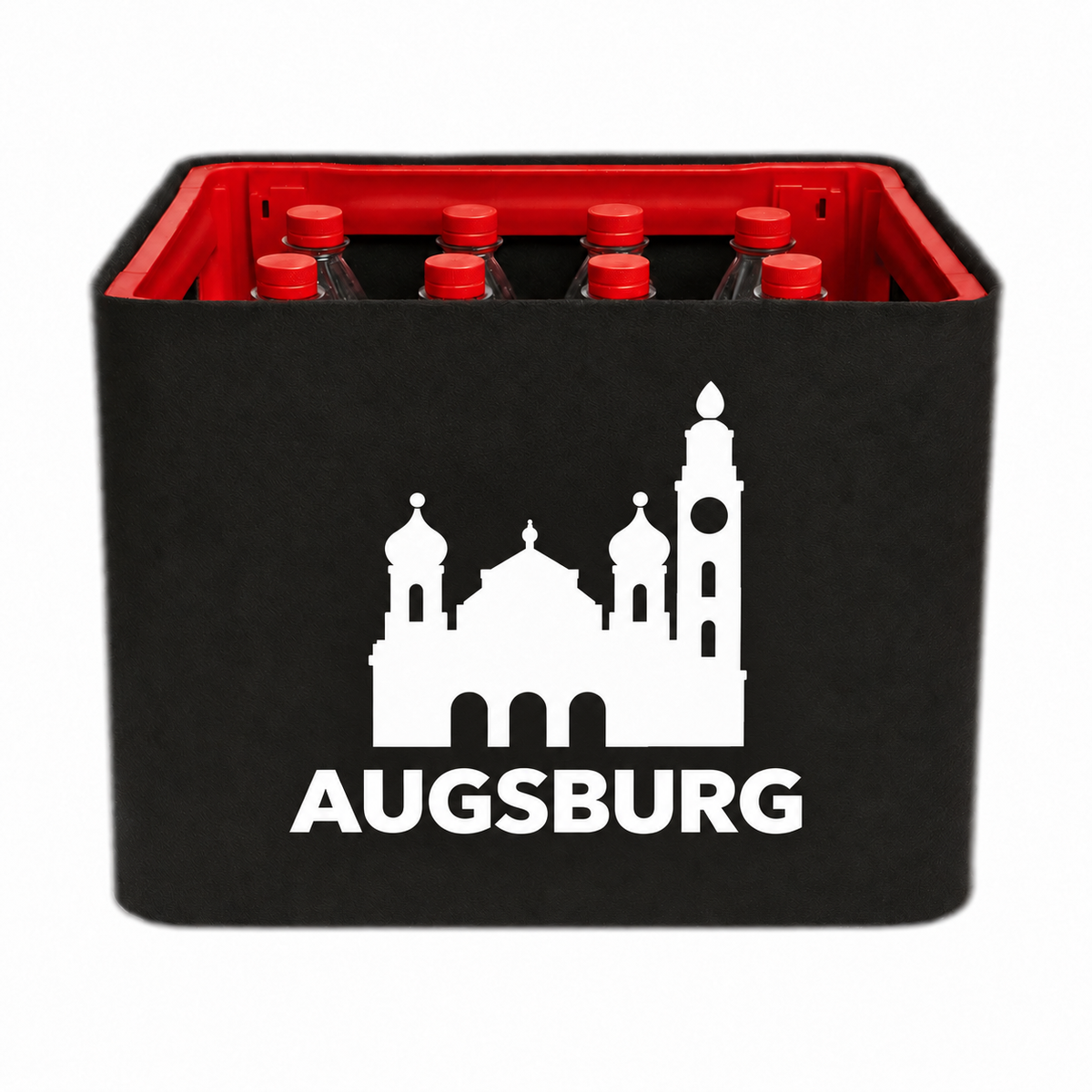 KistenBlende Augsburg Stadt Silhouette 2 auf Limonadenkiste PET