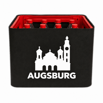 KistenBlende Augsburg Stadt Silhouette 2 auf Limonadenkiste PET