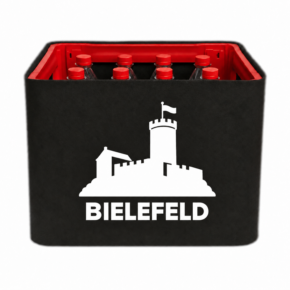 KistenBlende Bielefeld Stadt Silhouette 2 auf Limonadenkiste PET