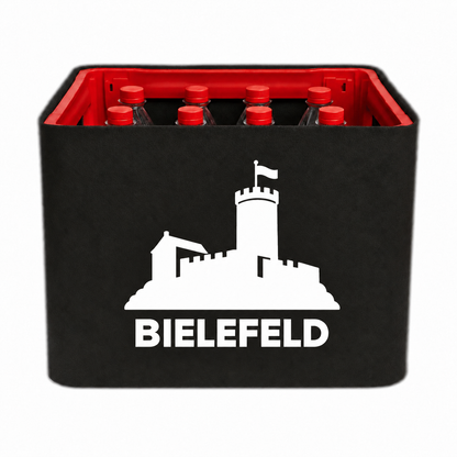 KistenBlende Bielefeld Stadt Silhouette 2 auf Limonadenkiste PET