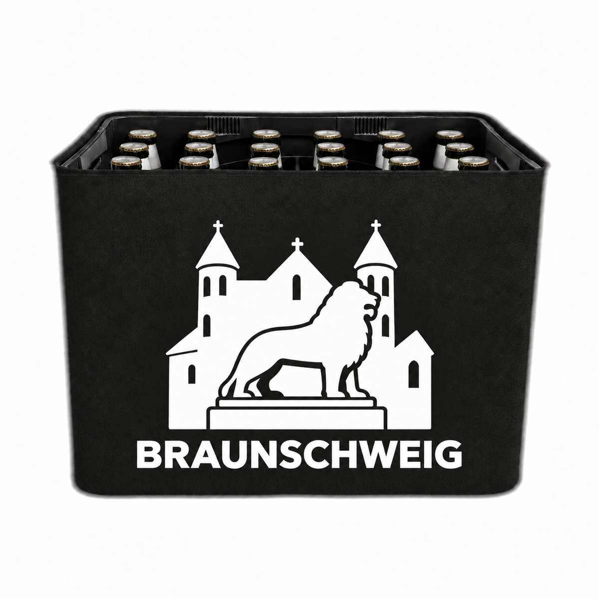 KistenBlende Braunschweig Stadt Silhouette 2 auf Bierkasten