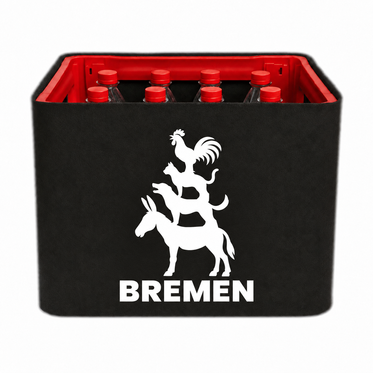 KistenBlende Bremen Stadt Silhouette 2 auf Limonadenkiste PET