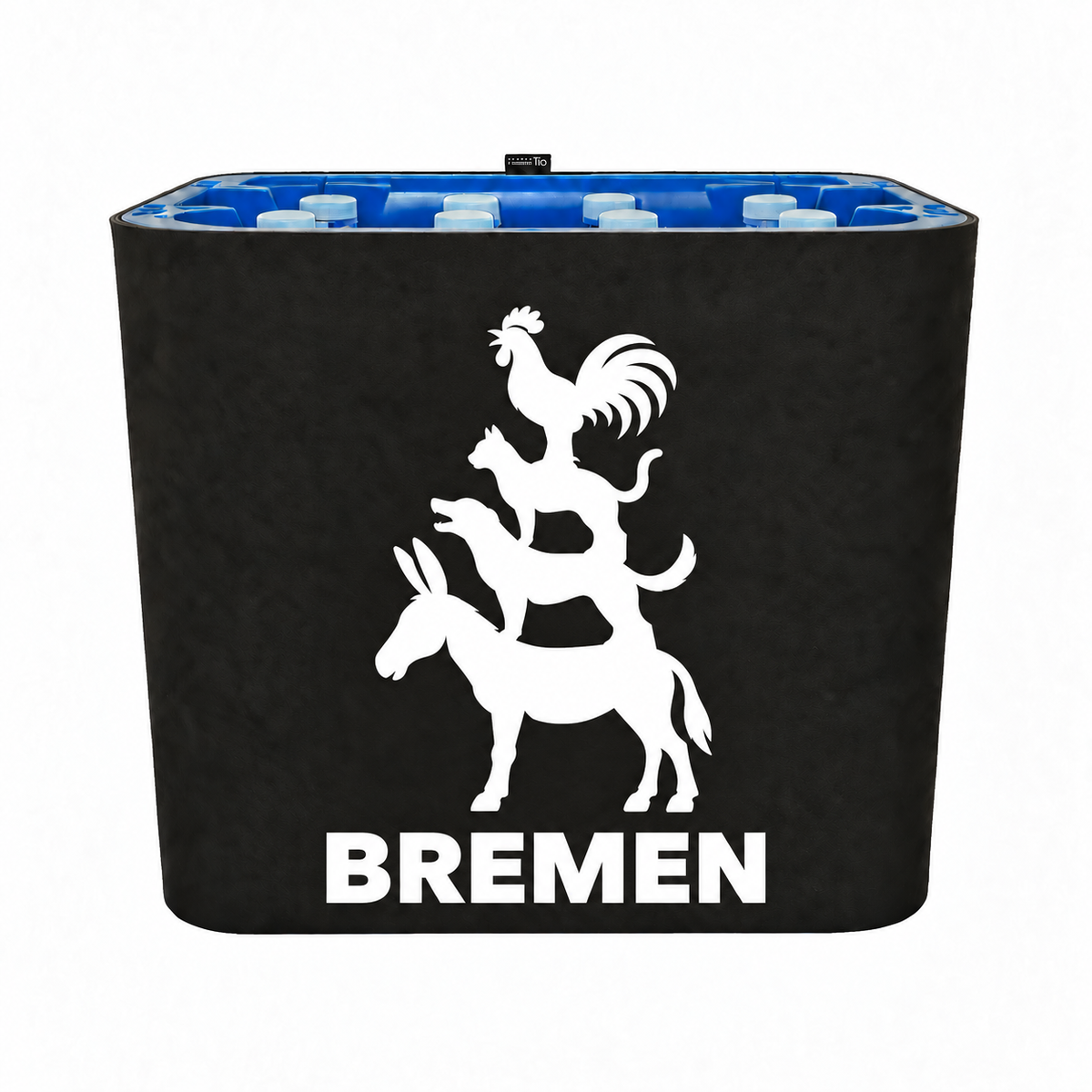 KistenBlende Bremen Stadt Silhouette 2 auf Wasserkiste PET