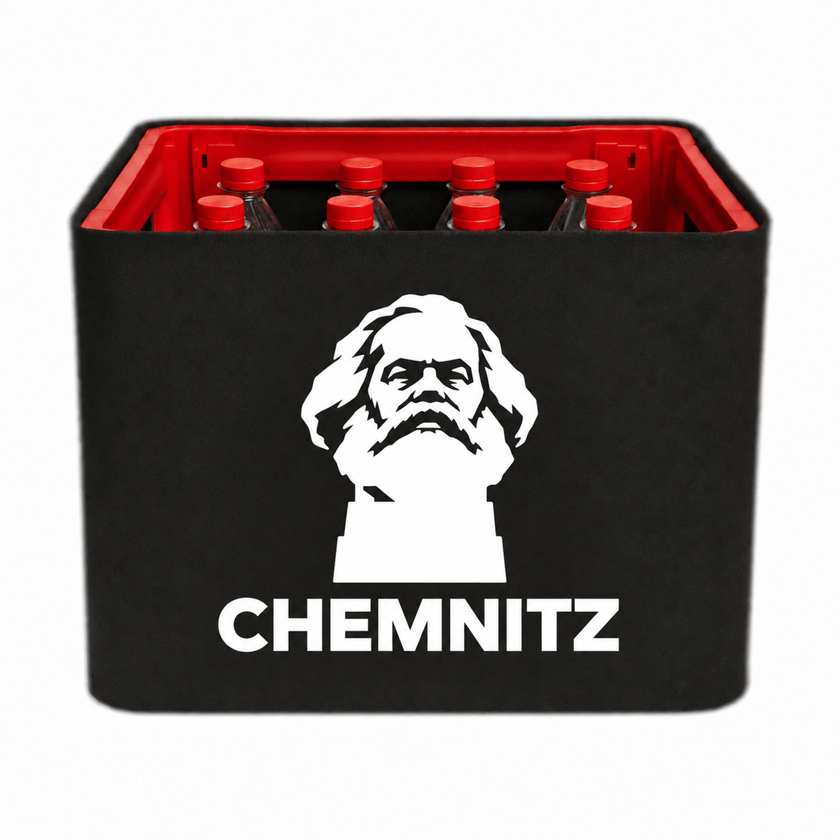 KistenBlende Chemnitz Stadt Silhouette 2 auf Limonadenkiste PET