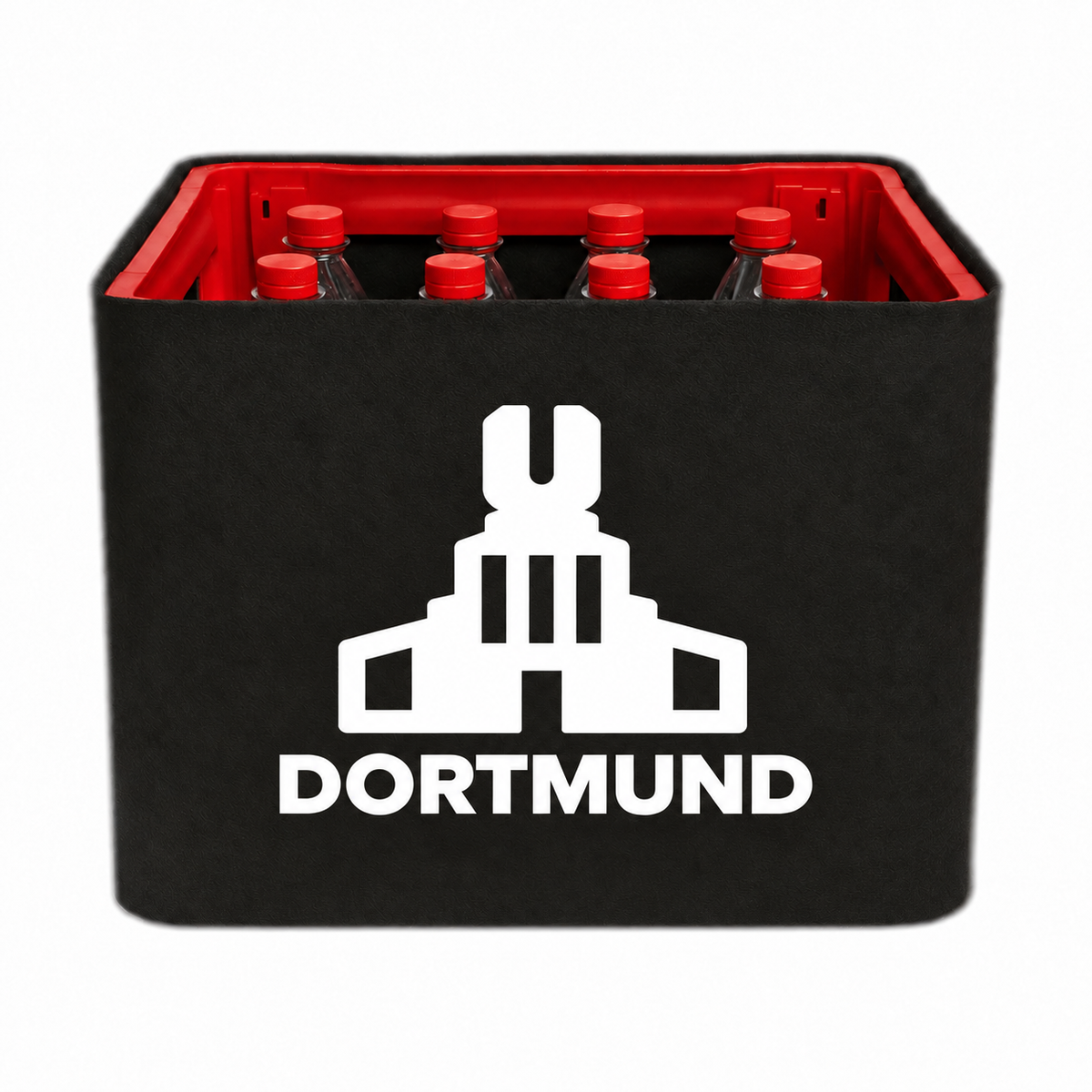 KistenBlende Dortmund Stadt Silhouette 2 auf Limonadenkiste PET