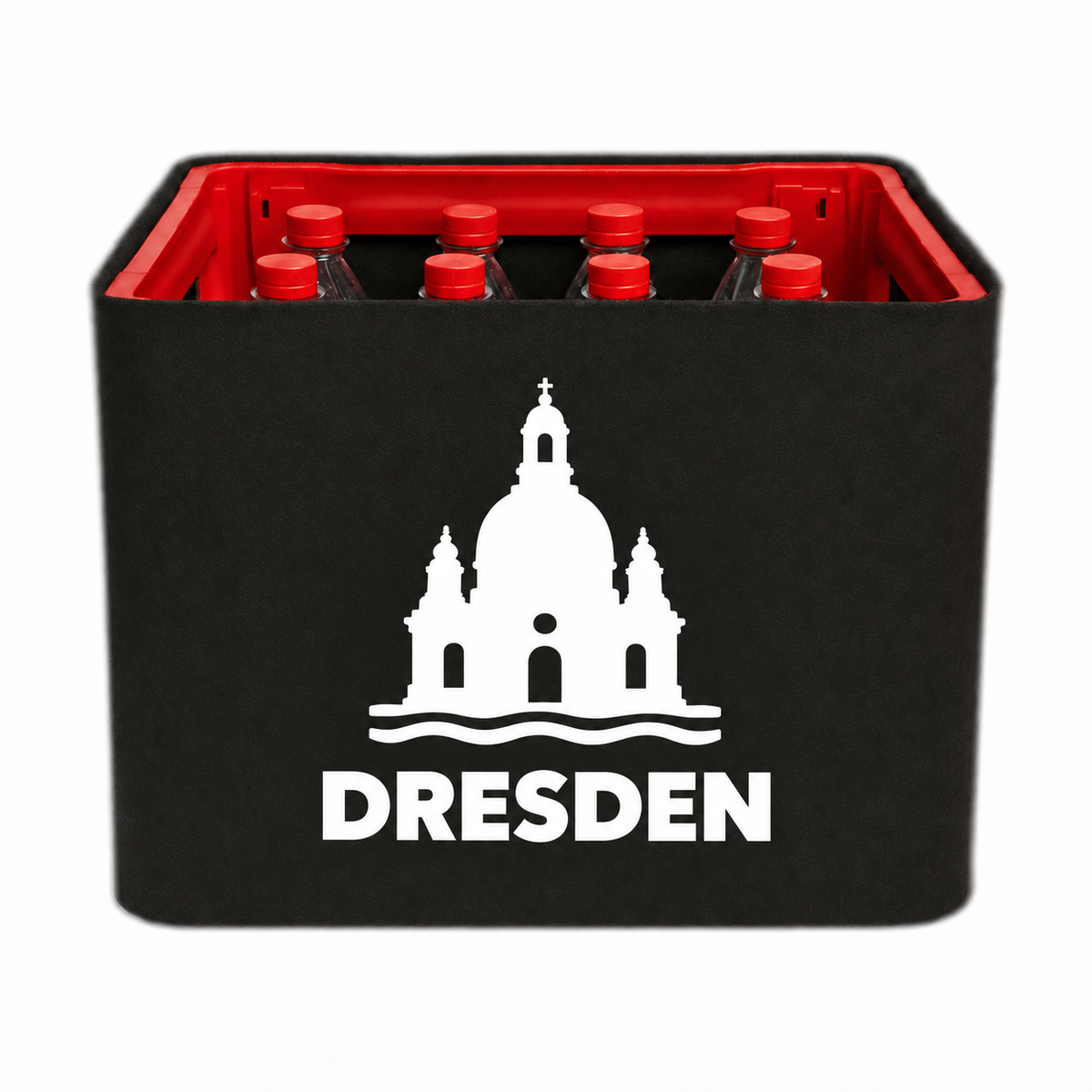 KistenBlende Dresden Stadt Silhouette 2 auf Limonadenkiste PET