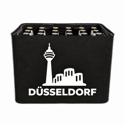 KistenBlende Düsseldorf Stadt Silhouette 2 auf Bierkasten