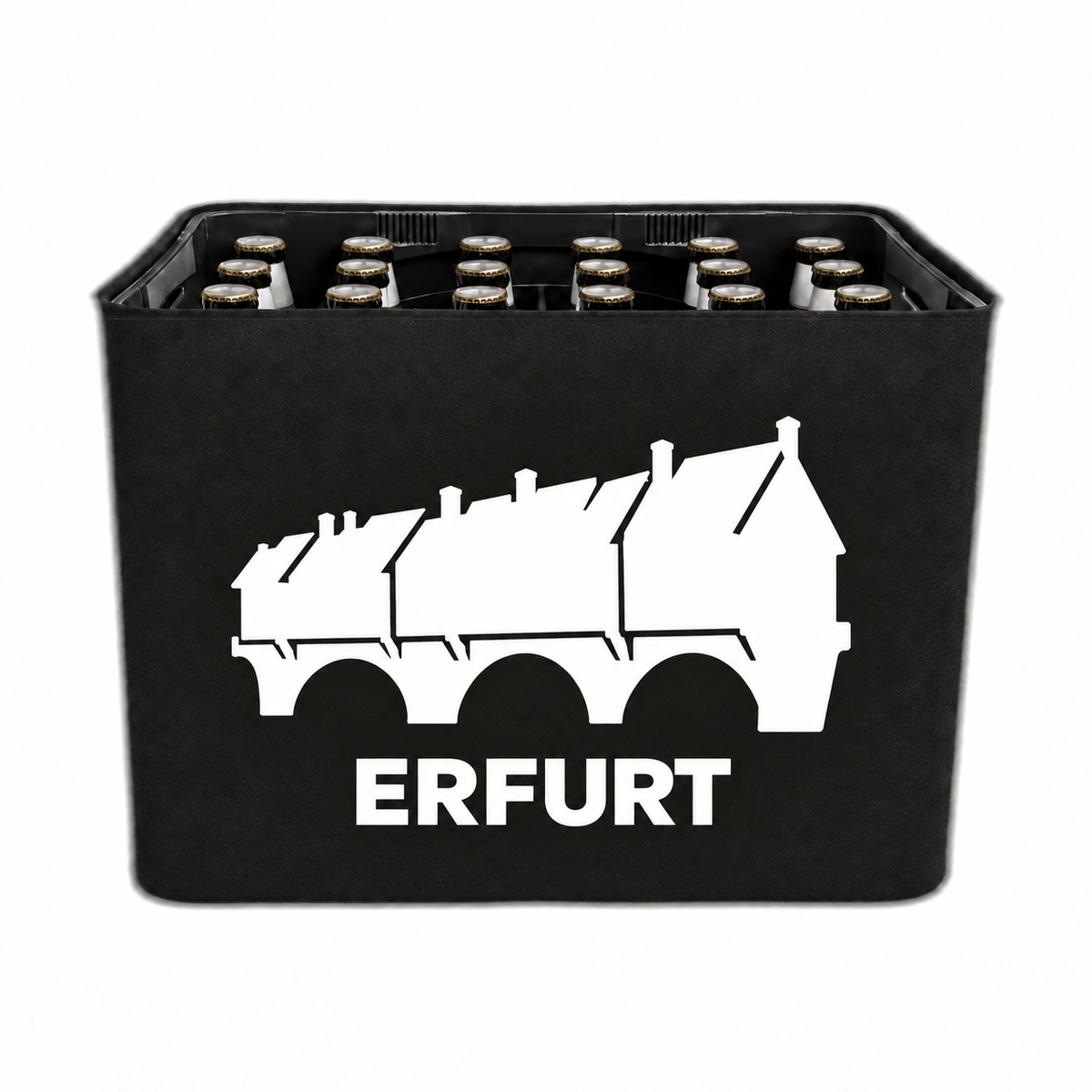 KistenBlende Erfurt Stadt Silhouette 2 auf Bierkasten