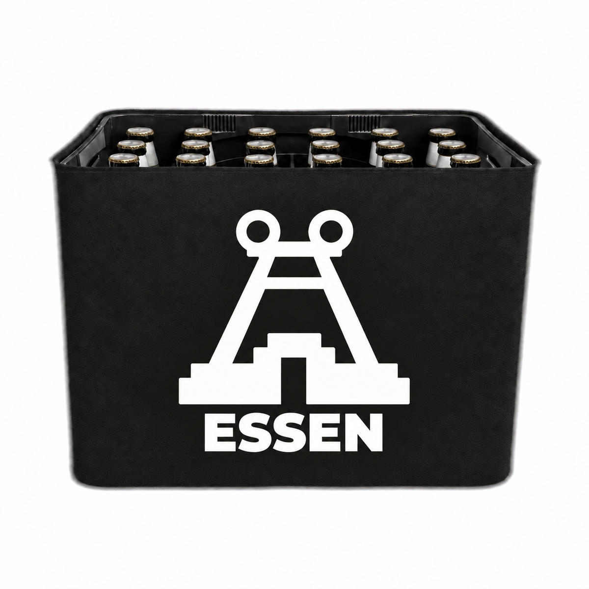 KistenBlende Essen Stadt Silhouette 2 auf Bierkasten