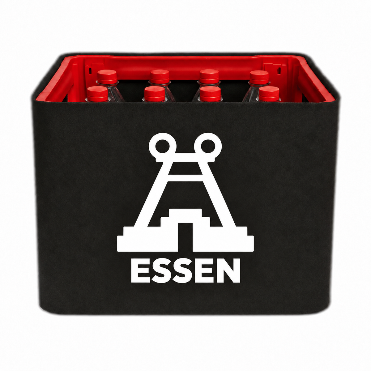 KistenBlende Essen Stadt Silhouette 2 auf Limonadenkiste PET