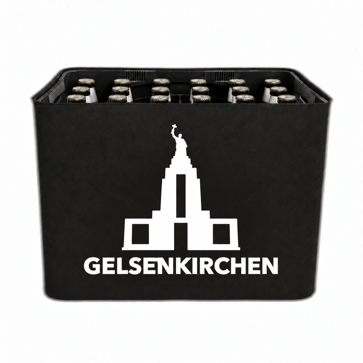 KistenBlende Gelsenkirchen Stadt Silhouette 2 auf Bierkasten