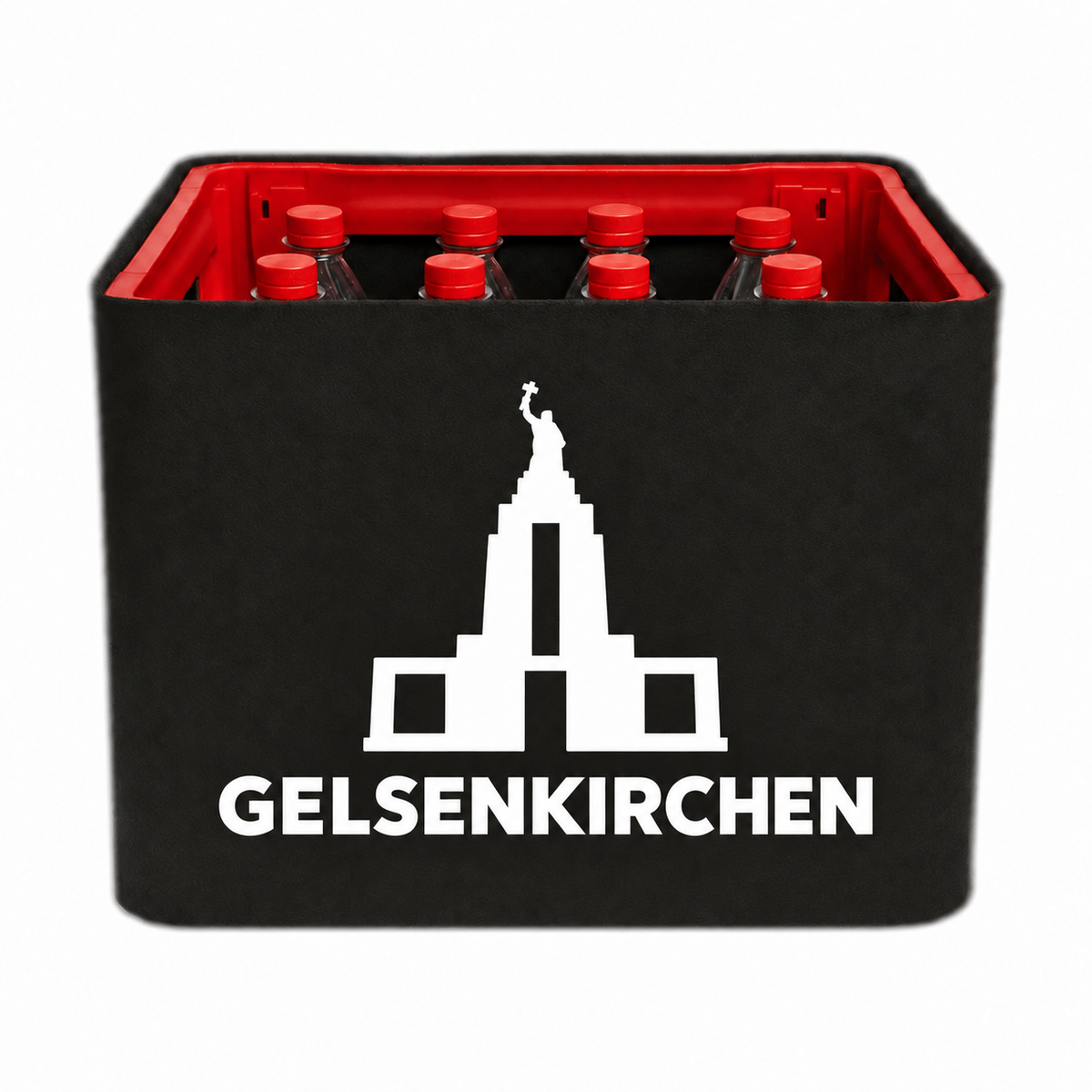 KistenBlende Gelsenkirchen Stadt Silhouette 2 auf Limonadenkiste PET